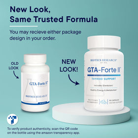 GTA Forte II de BIOTICS RESEARCH capsules dans un flacon