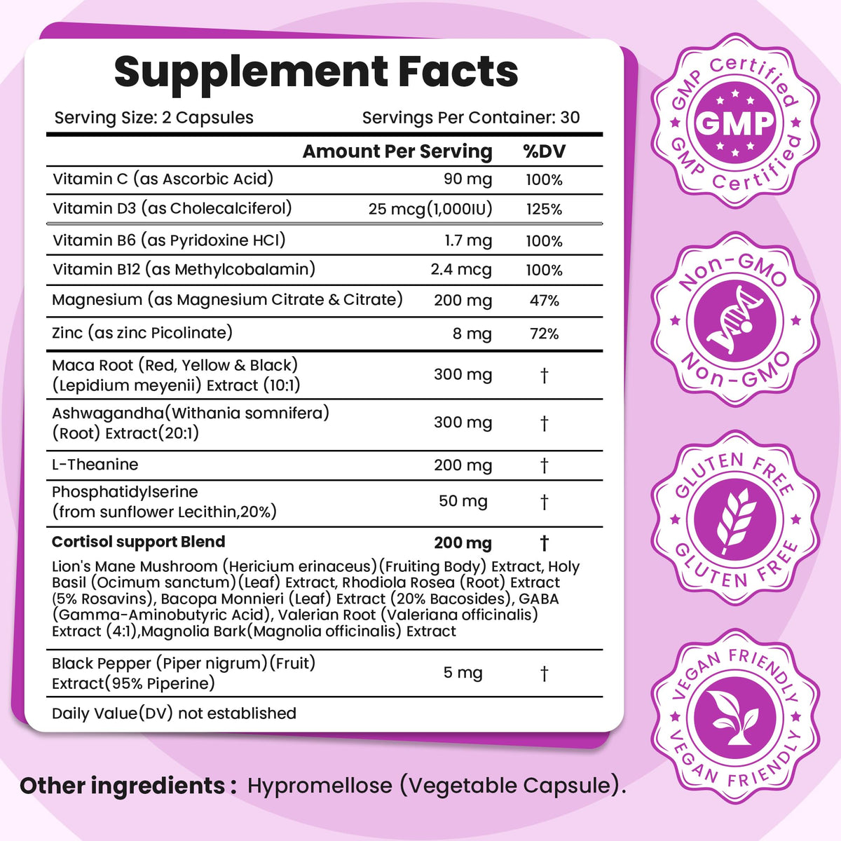 GTONGUOO Compléments Alimentaires Femme 60 Capsules sur une table