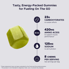 GU Energy Chews au citron salé, vue arrière de l'emballage