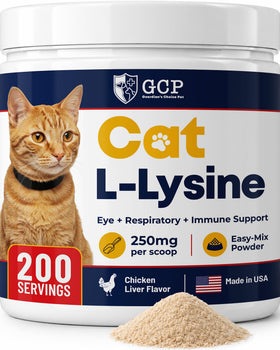 Guardian's Choice L-Lysine en poudre pour chats, pot de 200 portions