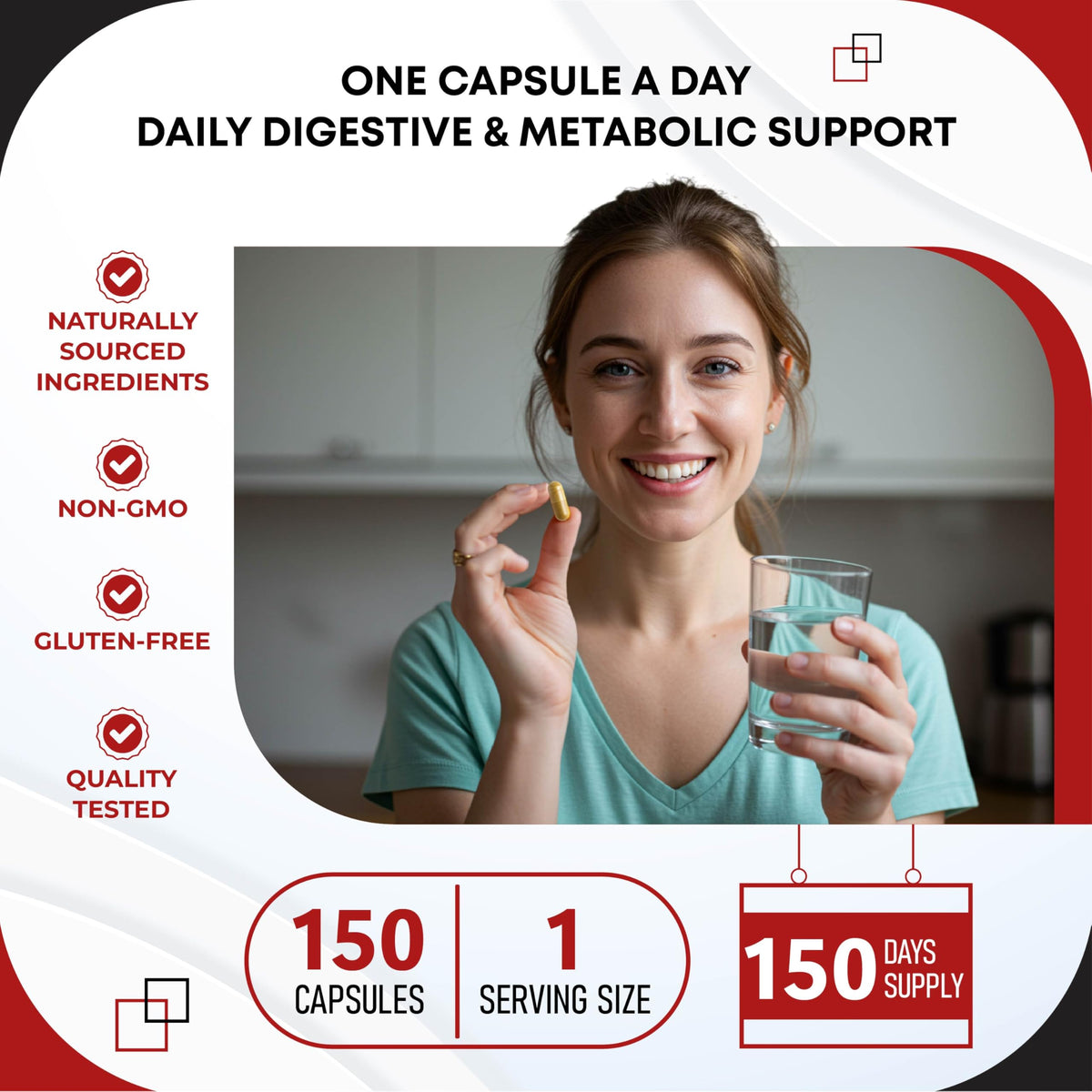 GUDOMET Berbérine HCL capsules sur un fond blanc