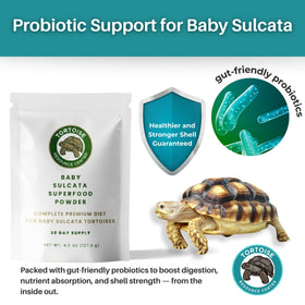 Guide nutritionnel inclus avec la nourriture pour tortues