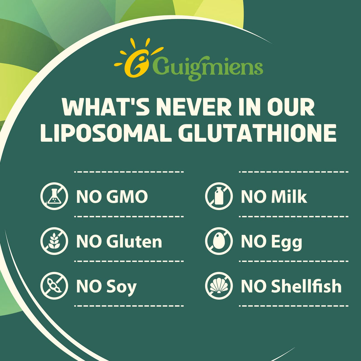 Guigmiens Glutathione Liposomal 2000 MG capsules sur une table