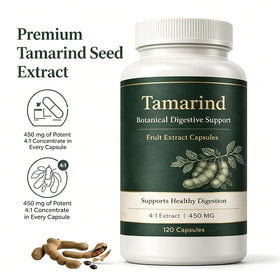Guliqi Extrait de Gousse de Tamarin 450 mg, capsules sur une table