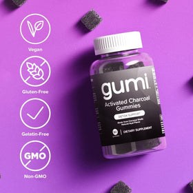 GUMI Gummy de Charbon Actif - ingrédients naturels sur l'emballage