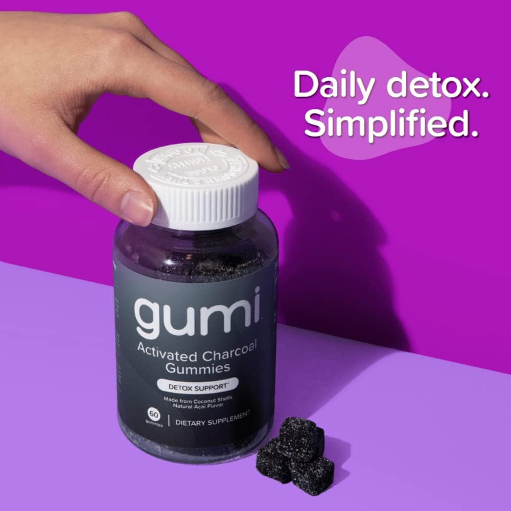 GUMI Gummy de Charbon Actif - pot avec couvercle ouvert