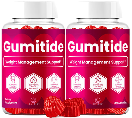 Gumitide Gummies d'OVICIA 120 unités en vue de face