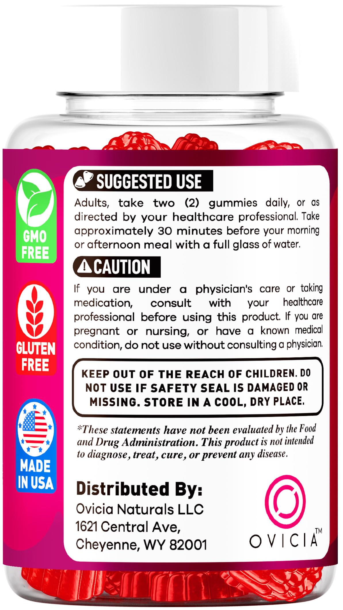 Gumitide Gummies d'OVICIA, prise quotidienne