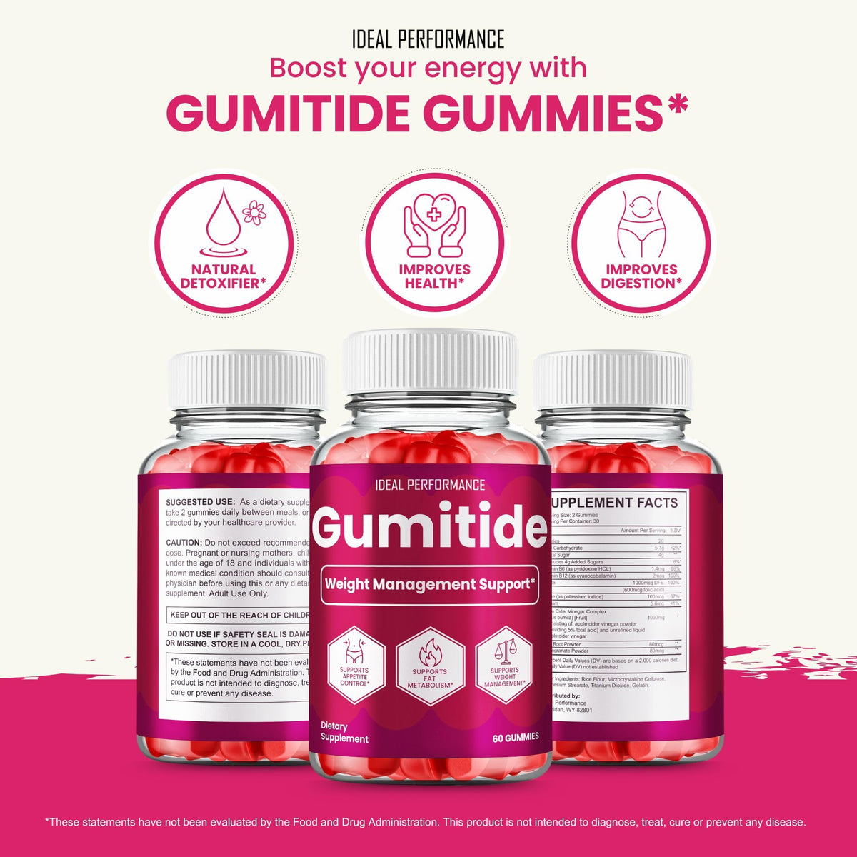 Gumitide Gummies IDEAL PERFORMANCE 2 Pack vue arrière
