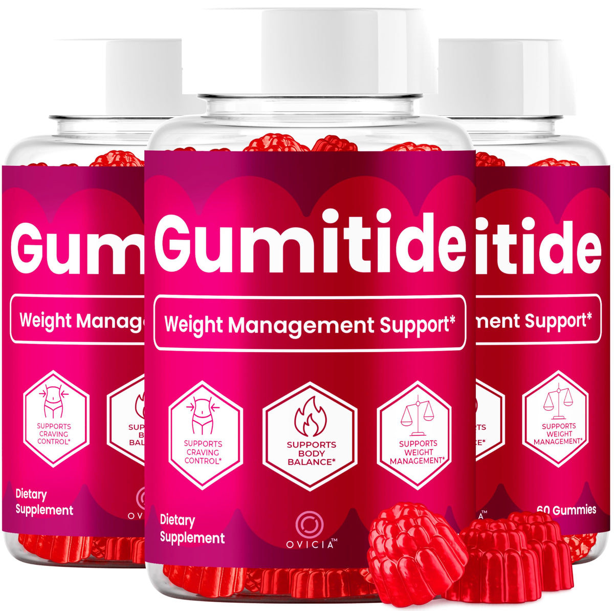 Gumitide Gummies OVICIA paquet de 180 gommes avant