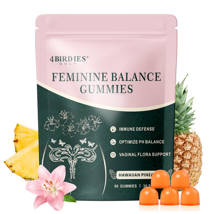 Gummies 4 BIRDIES GOLF équilibre féminin ananas vue de face