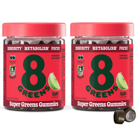 Gummies 8G Supergreens saveur pomme en pot de 100 unités