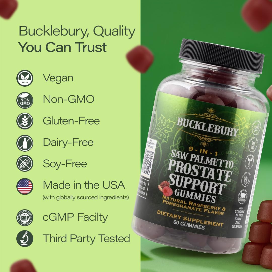 Gummies 9-en-1 à la Sabal de BUCKLEBURY sur une table