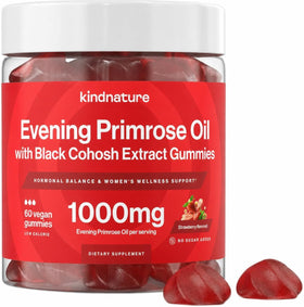 Gummies à l'huile de bourrache 1000mg de kindnature, vue de face