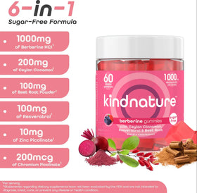 Gummies à la Berbérine 1000mg de kindnature, vue latérale
