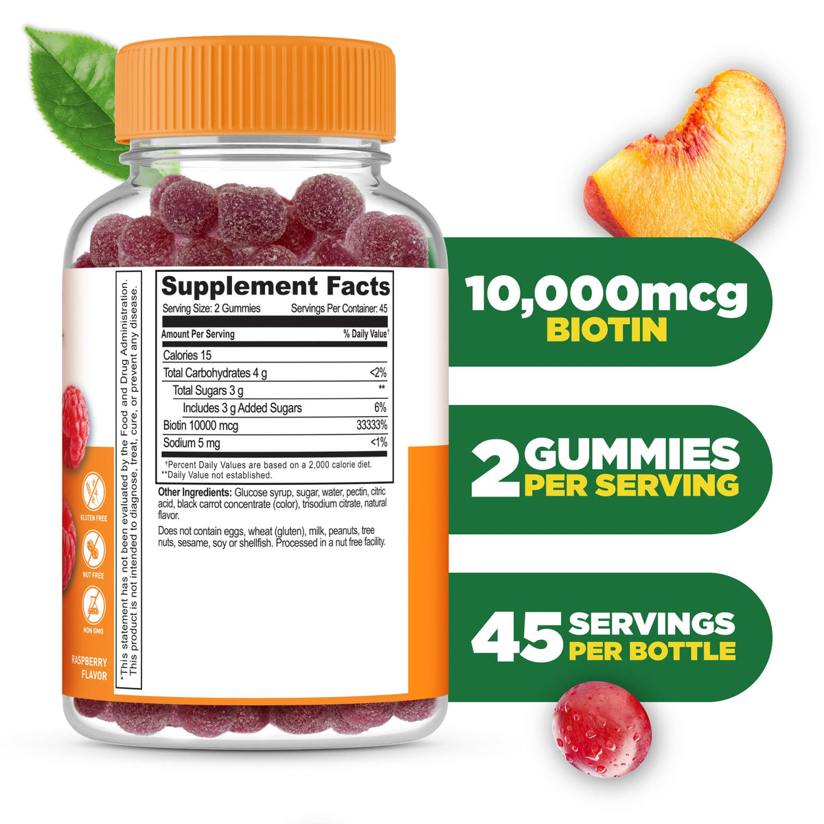 Gummies à la biotine Lifeable dans une main
