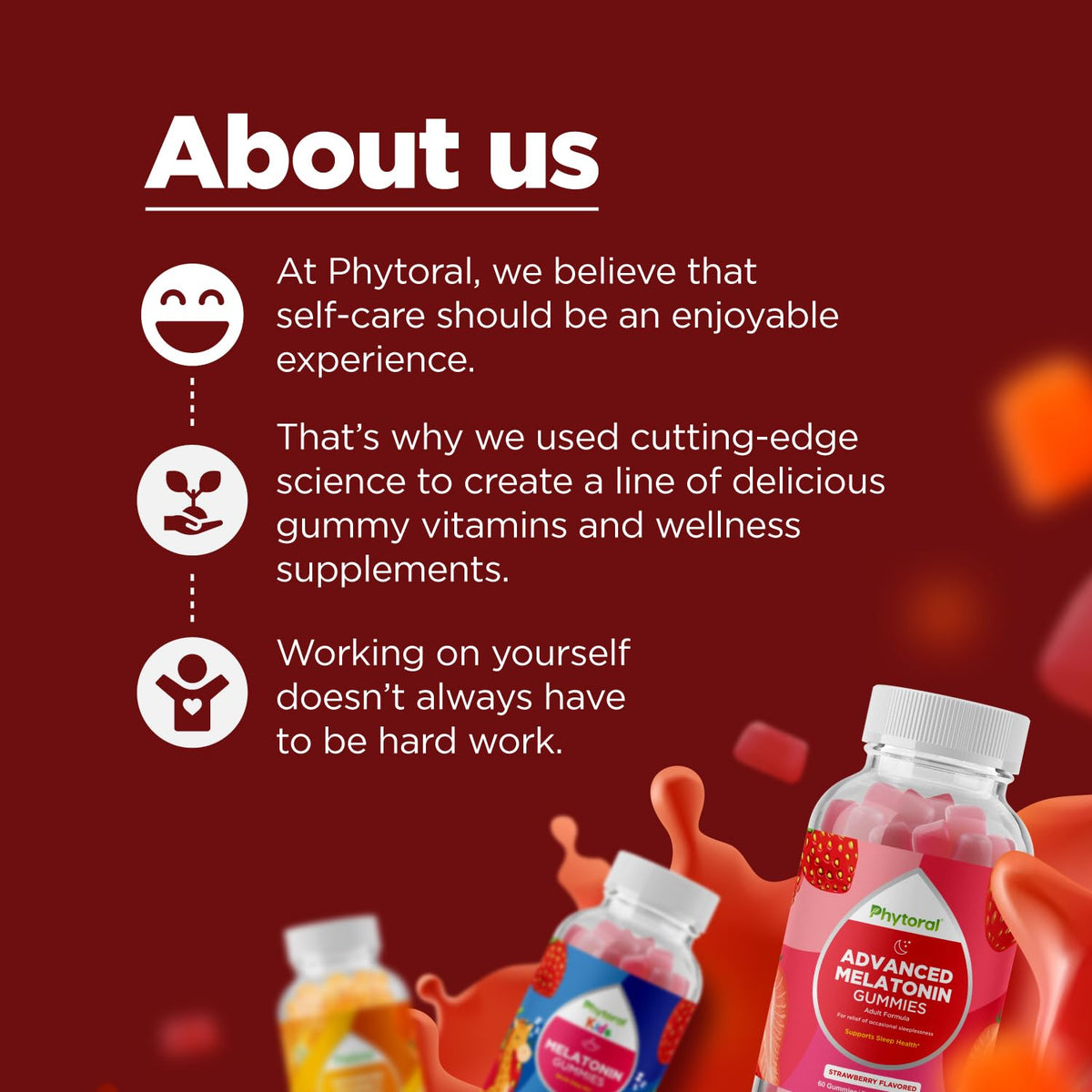Gummies à la canneberge Phytoral à côté d'un verre d'eau