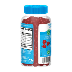 Gummies à la fraise daily Advantage sur une assiette blanche