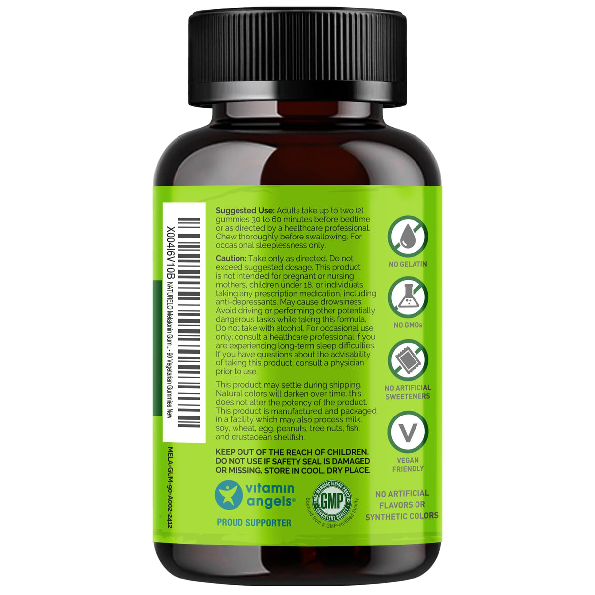 Gummies à la Mélatonine NATURELO ouvertes montrant leur texture