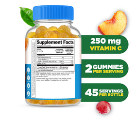 Gummies à la vitamine C Lifeable, goût orange, présentation