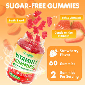 Gummies à la vitamine C Youlikee sur une table