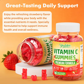 Gummies à la vitamine C Youlikee, vue de dessus