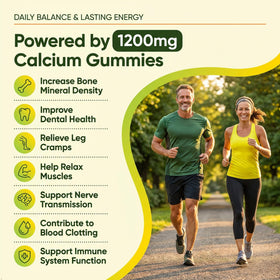 Gummies Aanuan Calcium 1200 mg avec Vitamine D3, présentation des gummies