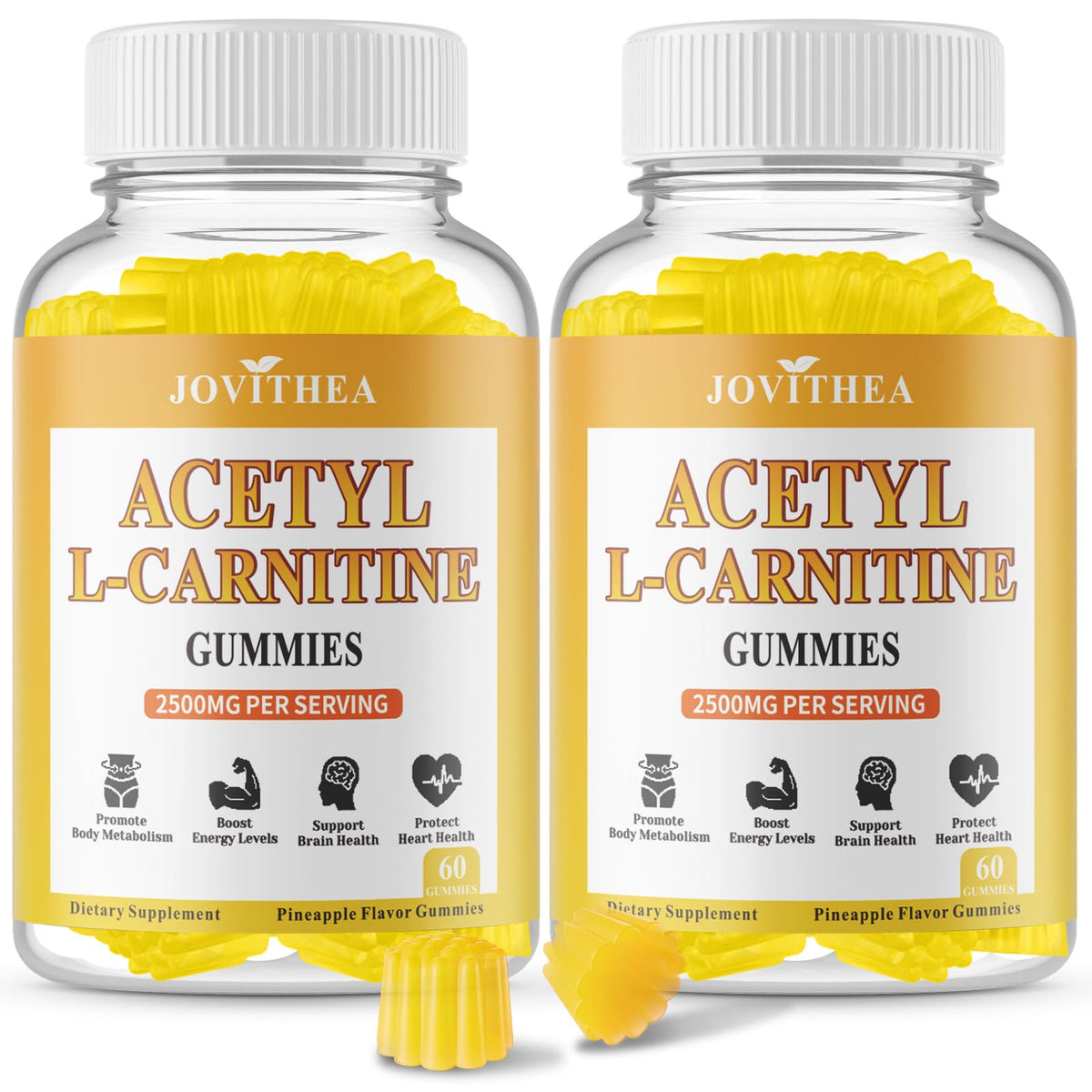 Gummies acétyl L-carnitine JOVITHEA en vue de face