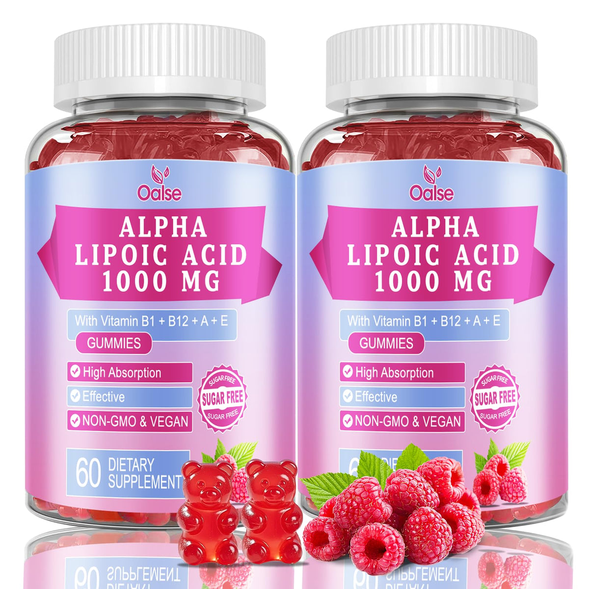 Gummies Acide Alpha-Lipoïque OALSE 1000mg face avant avec emballage
