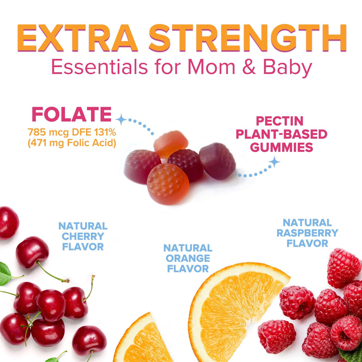 Gummies Acide Folique Nature's Nutrition gummies sur une table