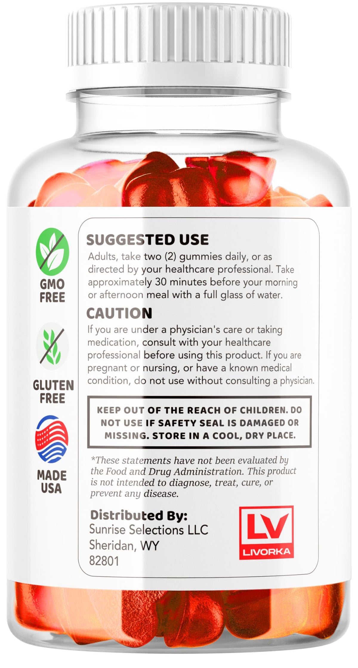 Gummies ACV Blast Keto LIVORKA avec une main tenant le pot