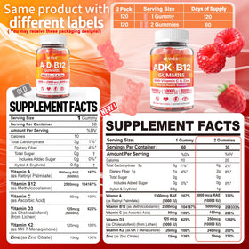 Gummies ADK + B12 sans sucre NEVISS au goût de framboise