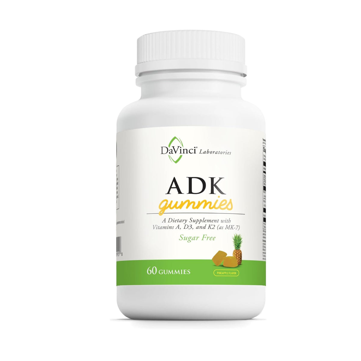 Gummies ADK de DAVINCI en pot de 60 gummies au goût ananas