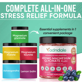 Gummies Adndale, étiquette avec spécifications