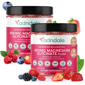 Gummies Adndale Magnesium Glycinate Plus+ 400 mg, paquet avant