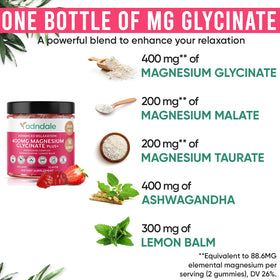 Gummies Adndale Magnesium Glycinate Plus+ 400 mg, vue de côté