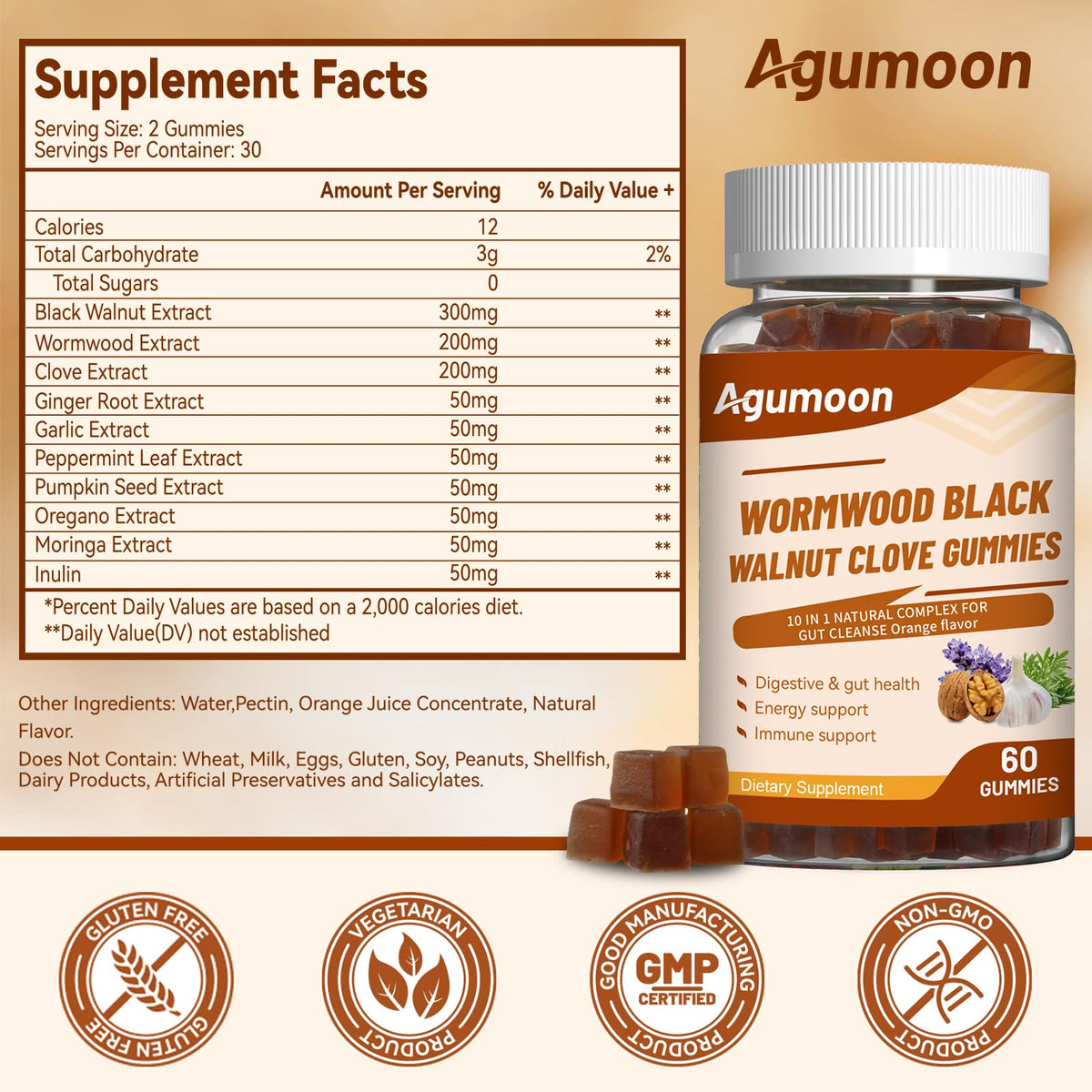 Gummies Agumoon 10-en-1, prise en main avec vue de l'arrière