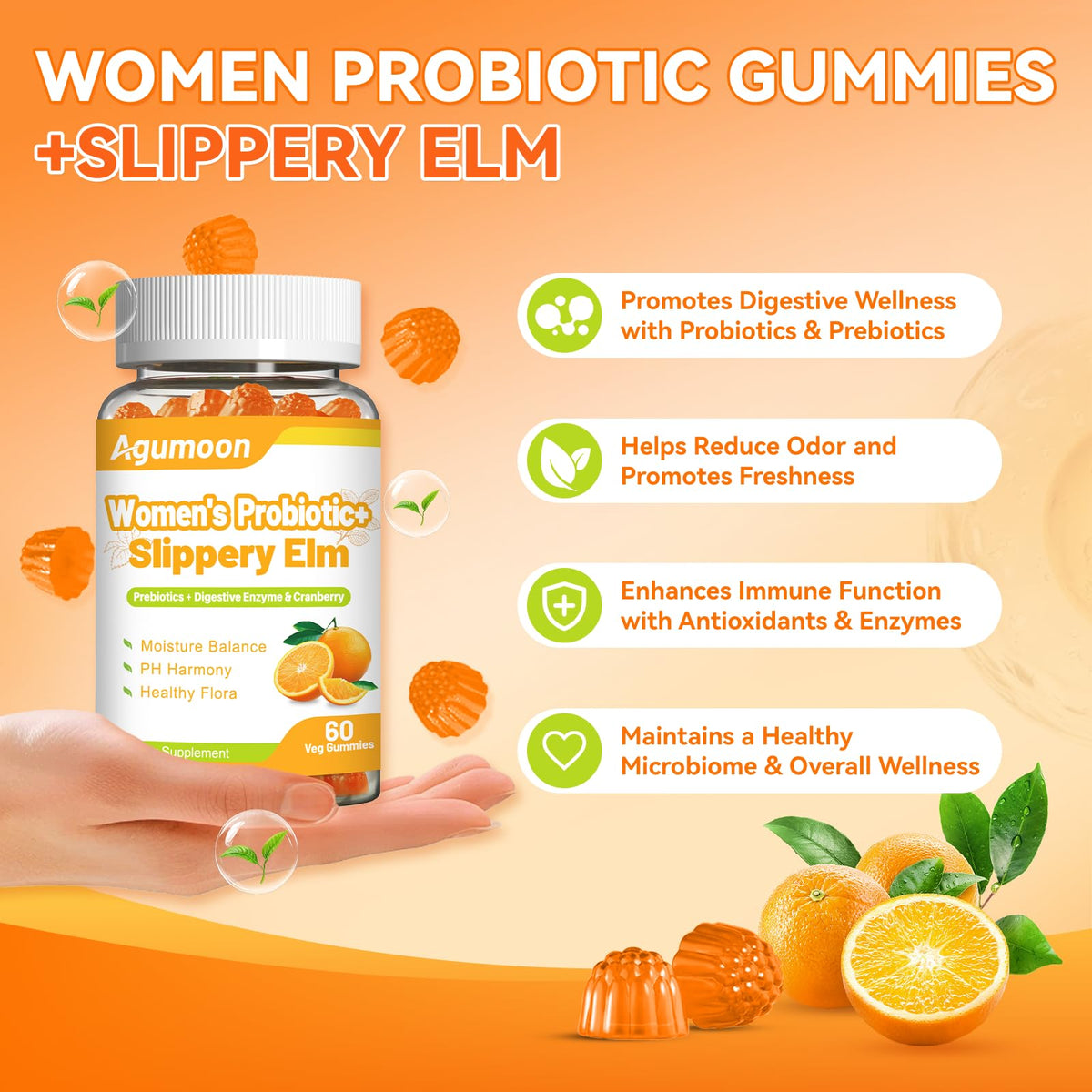 Gummies Agumoon montrant la taille et la texture