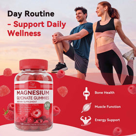 Gummies Aibiodi de magnésium glycinate, étiquette avec informations nutritionnelles