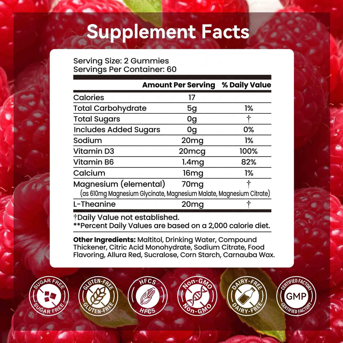 Gummies Aibiodi de magnésium glycinate, vue de face avec texture moelleuse
