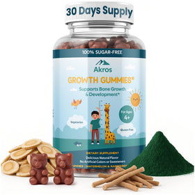 Gummies Akros pour enfants goût framboise-pasteque, 60 oursons