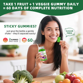 Gummies Alliwise, affichage des fruits et légumes