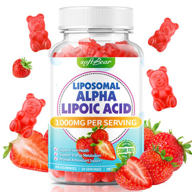 Gummies Alpha Lipoïque 1000mg softbear vue de face avec emballage