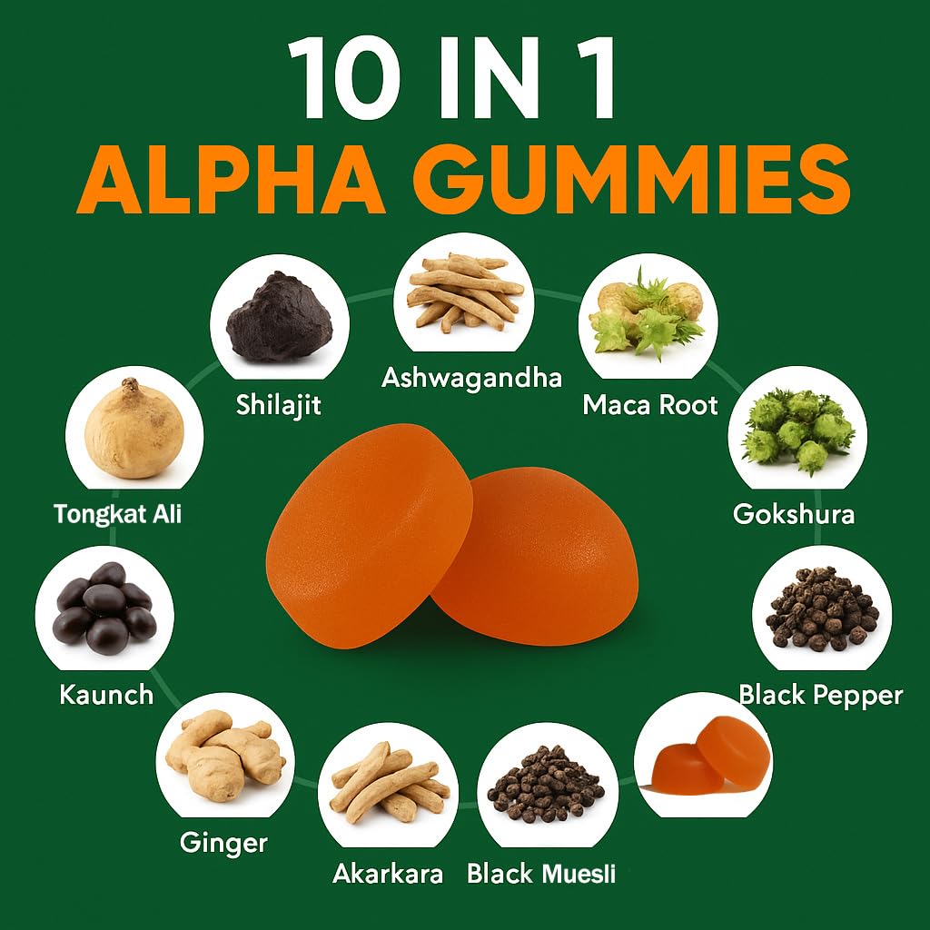 Gummies Alpha Shilajit 4000mg sur une table