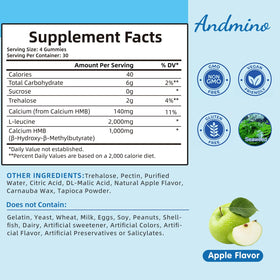 Gummies andmino HMB et L-Leucine 3000mg, vue de côté montrant la texture