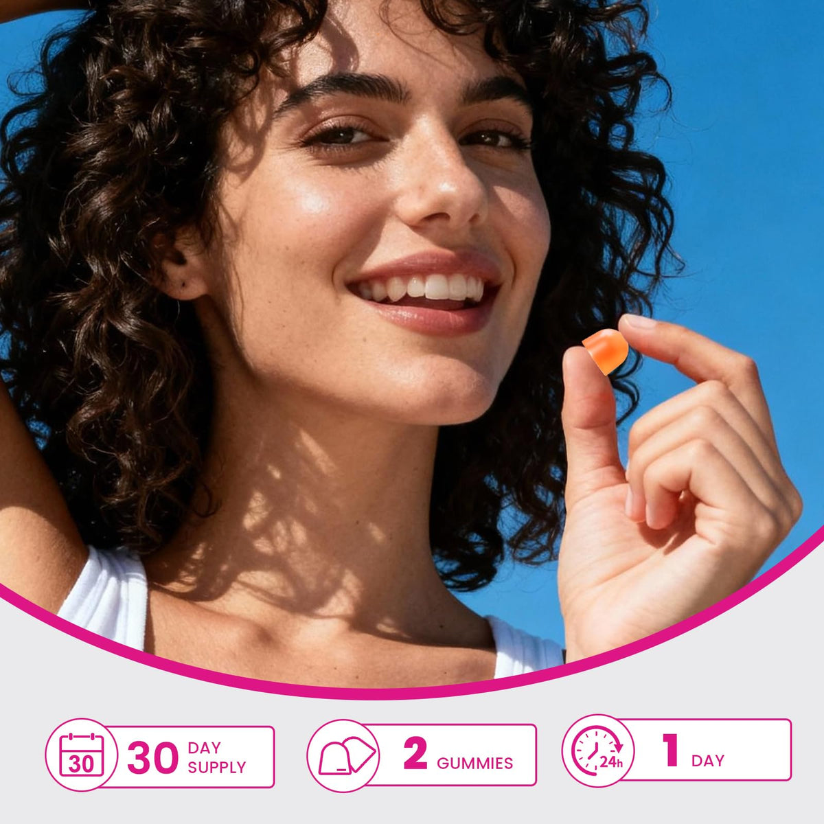 Gummies ANOU Équilibre Féminin sur une assiette