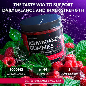Gummies Ashwagandha 2000mg avec L-Théanine et GABA