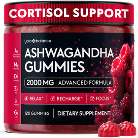 Gummies Ashwagandha 2000mg goût framboise vue de face