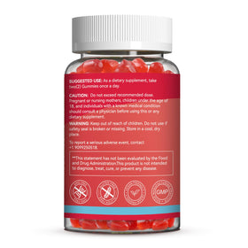 Gummies Ashwagandha Agumoon avec fruits en arrière-plan