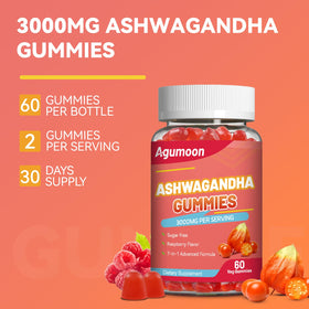 Gummies Ashwagandha Agumoon dans un bol